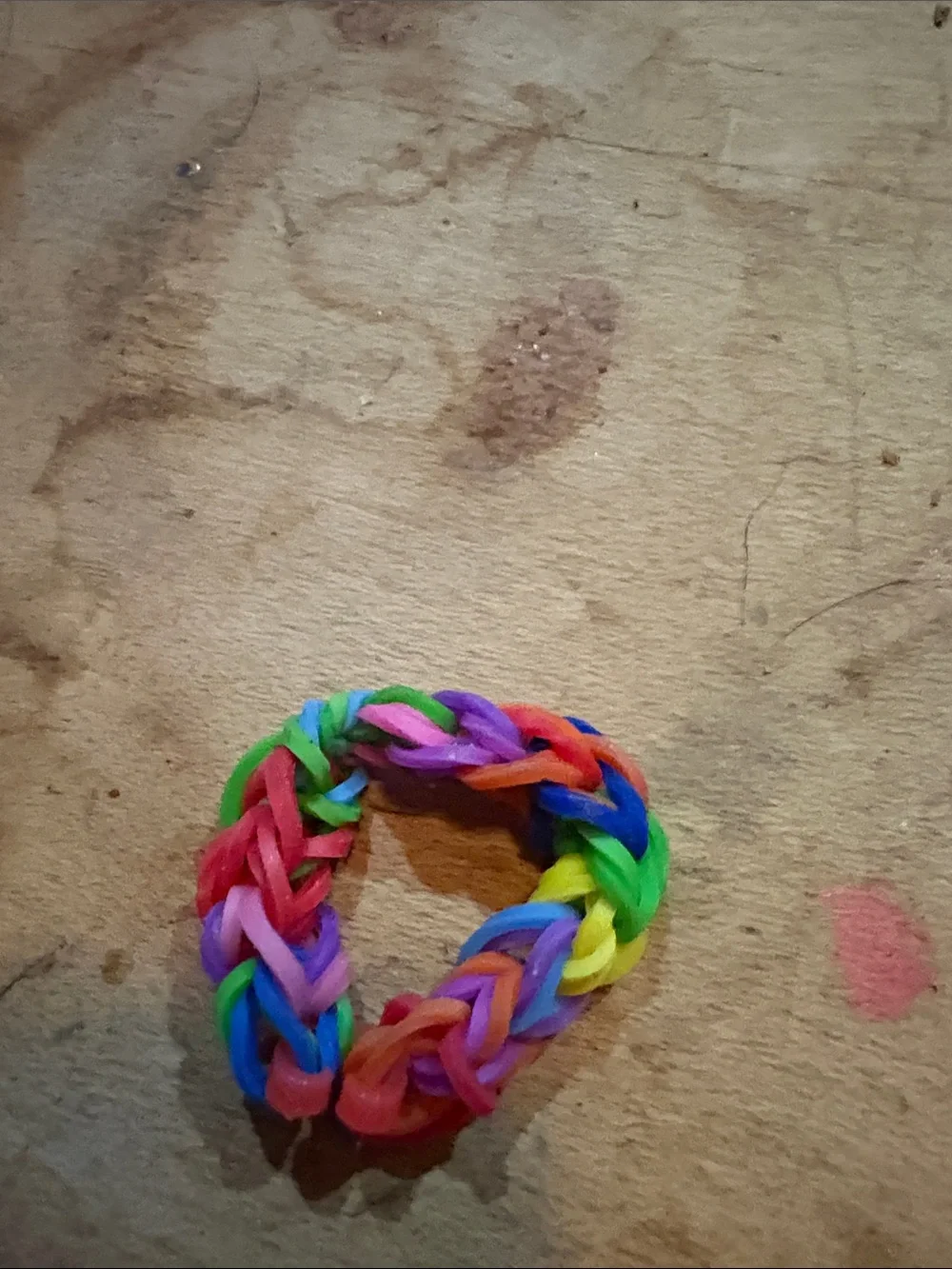 Kids Rainbow Multicolor Loom Bracelet Set - Vibrant Stretch Bands
